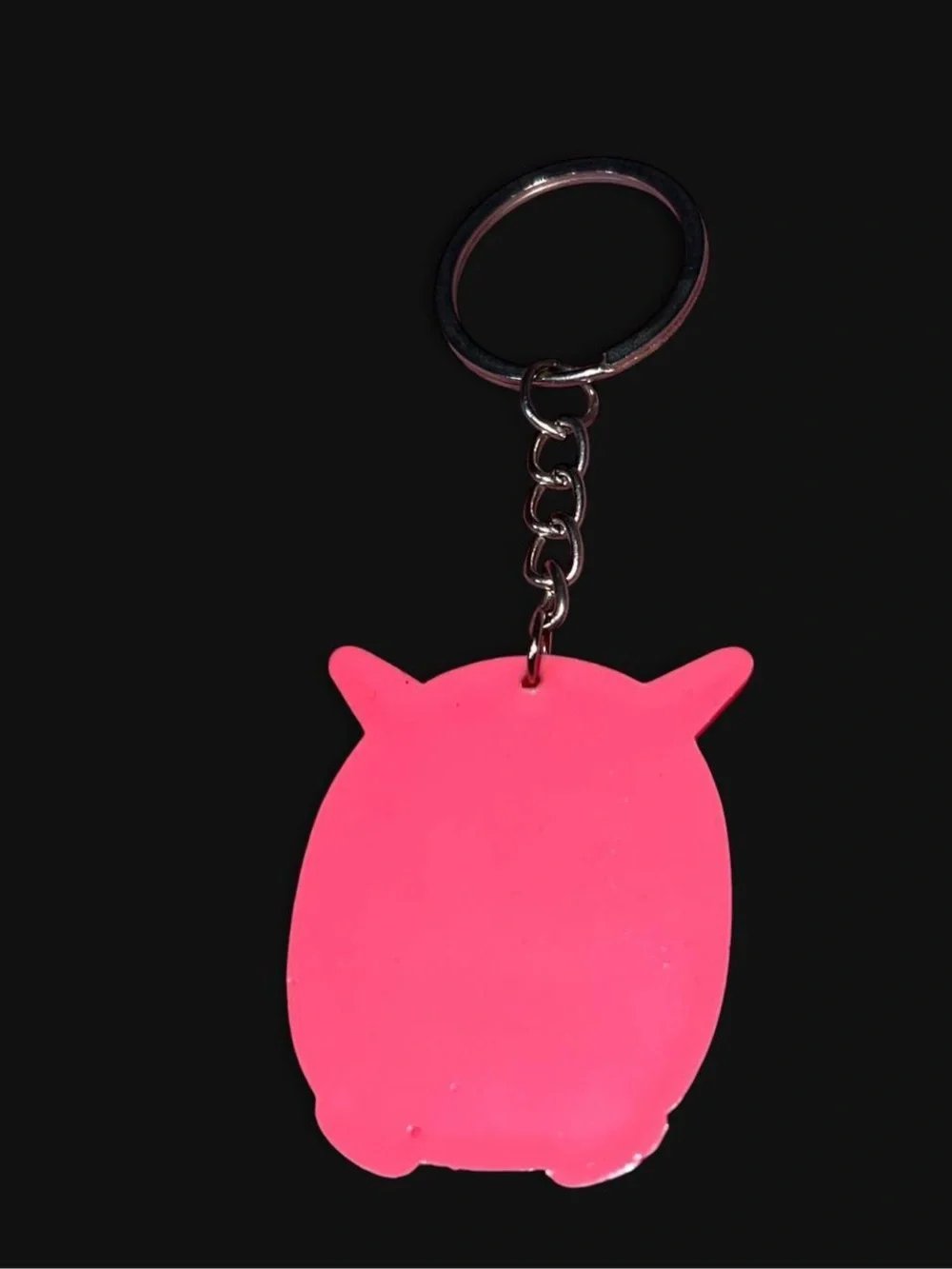 Pink Owl Silicone Keychain